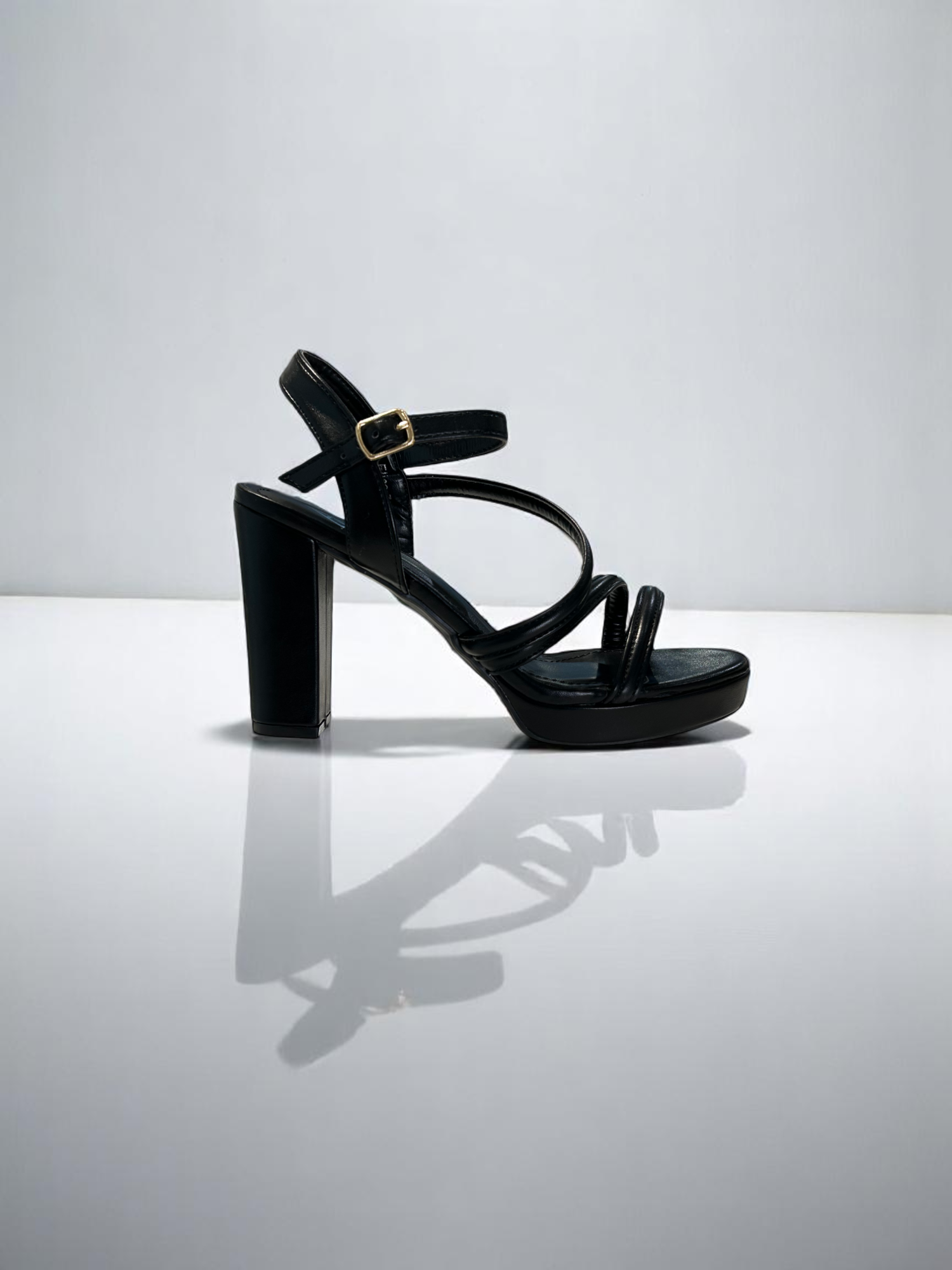 Stilla Italy Black Sandal Heels