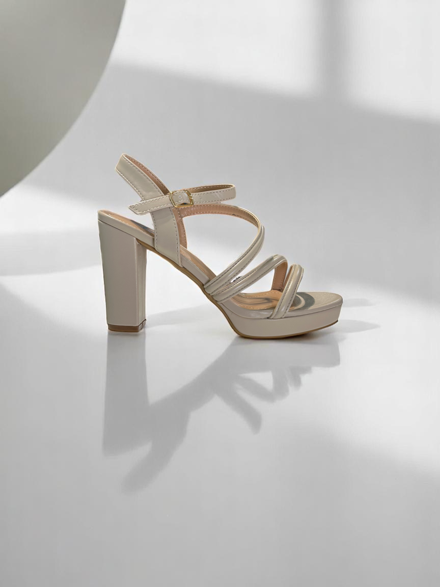 Stilla Italy Beige Sandal Heels