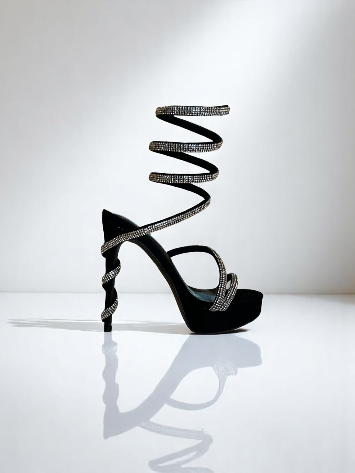 Wild Diva Blk/Silver Heels